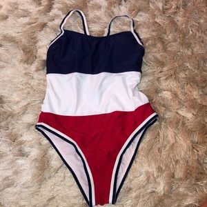 Red white and blue one piece